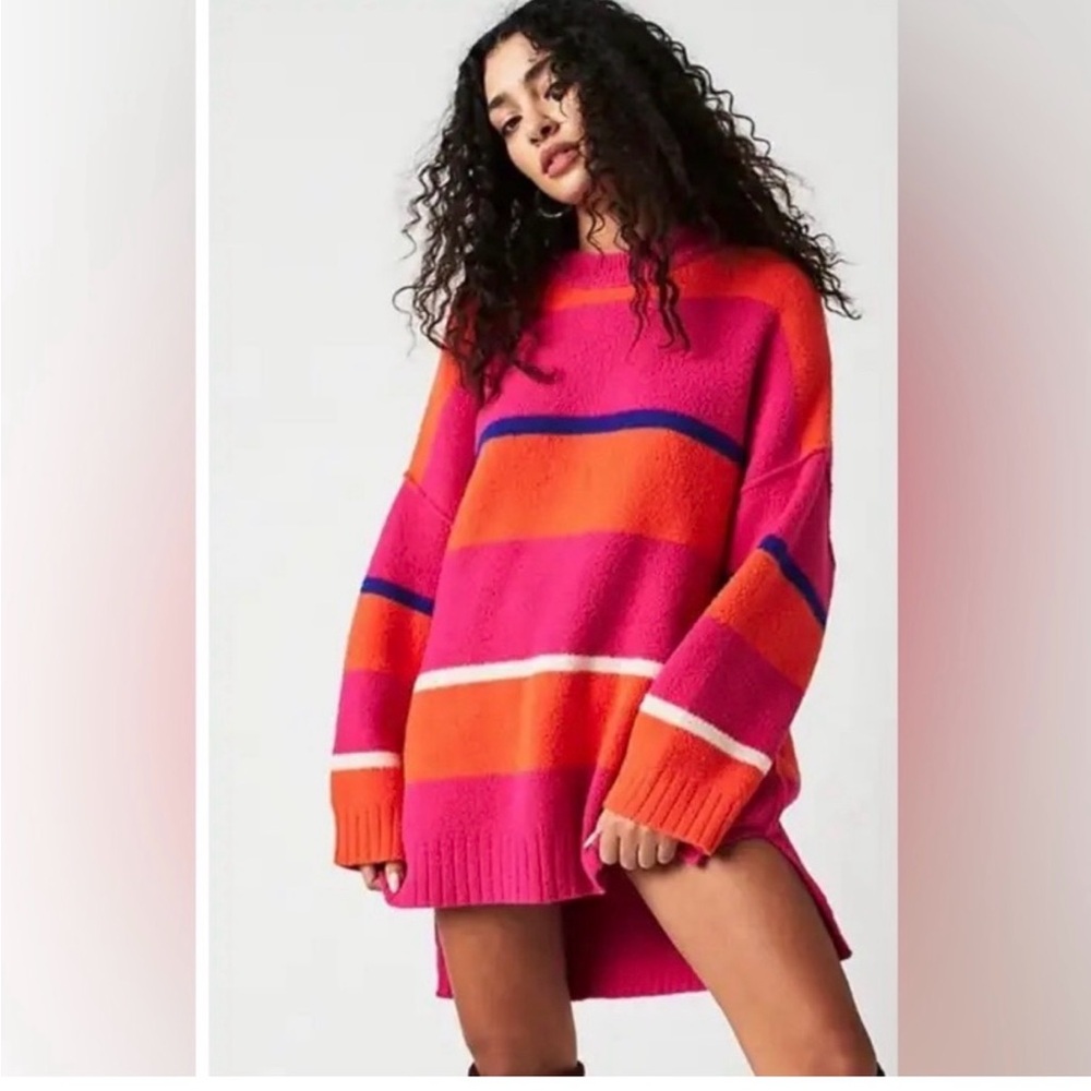 Free People Peaches Striped Tunic